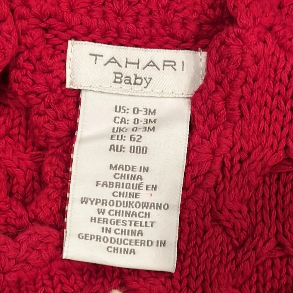 TAHARI Baby • 0-3 months • Red Knit Dress